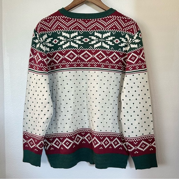 ELF MOVIE L M Unisex Cotton Headed Ninny Muggins Ugly Christmas Sweater Cardigan - Picture 7 of 13